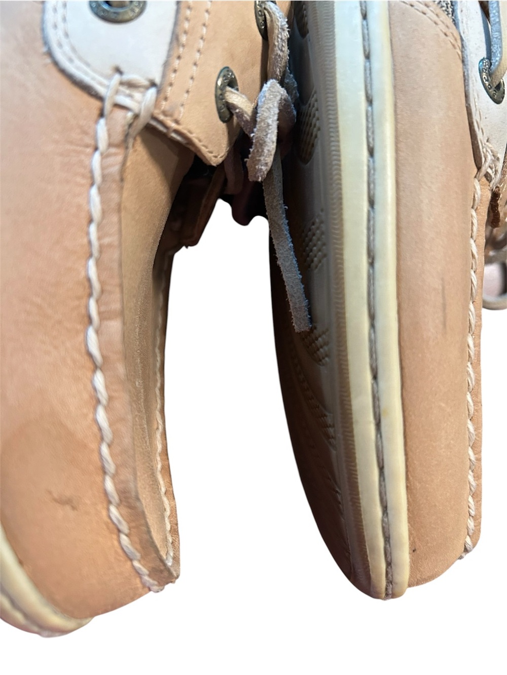 Sperry Women's Light Tan Leather Slip-On Boat Shoe - Picture 4 of 5